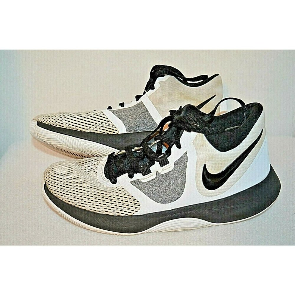 Nike Air Precision II Men's Basketball Shoes Sneakers White Black Sz 8